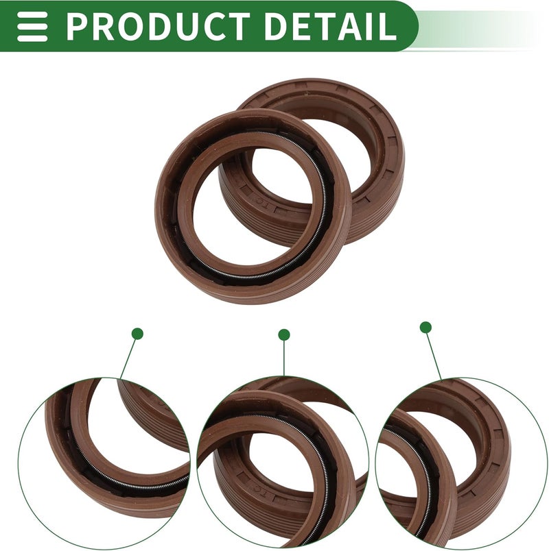 Partuto Universal Oil Seal TG4 Lip Seal Ring Rotary Shaft Seal 28x40x10mm High Pressure FKM Rubber Brown 5 Pcs - Image 5